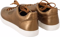 Gold Leather Mens Casual Sneakers 1