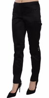 Black Mid Waist Skinny Dress Formal Trousers Pants 3