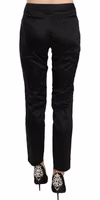 Black Mid Waist Skinny Dress Formal Trousers Pants 4