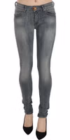 Blue Washed Low Waist Slim Fit Skinny Denim Casual Jeans 1