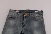 Blue Washed Low Waist Slim Fit Skinny Denim Casual Jeans 5