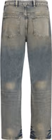 Blue Cotton Straight-Leg Jeans 2