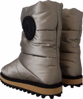Silver Polyester Ankle Boots 2