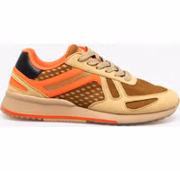 Beige Leather Sneakers 1