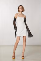 Silver Nylon Cocktail Dress 1