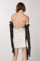 Silver Nylon Cocktail Dress 3