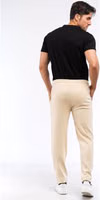 Beige Cotton Joggers (Workout Pants) 3
