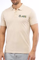 Beige Cotton Polo Shirt 2