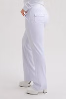 White Polyester Casual Pants 1