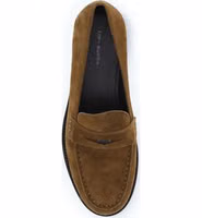 Beige Calf Leather Bos Taurus Slip-On Loafers 4