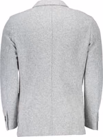 Gray Polyester And Wool Blazer 2