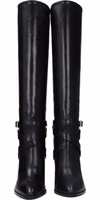 Black Leather High Heel Boots 3