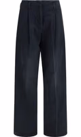 Black Cotton Casual Pants 1