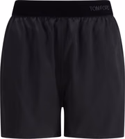 Black Silk Bermuda Shorts 1