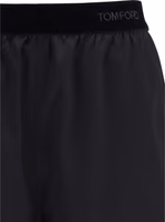 Black Silk Bermuda Shorts 3