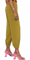 Bicolor Elastane Casual Pants 3