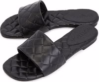 Black Lamb Leather Mules 4