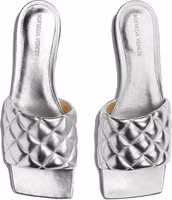 Silver Calfskin Flat Sandals 2
