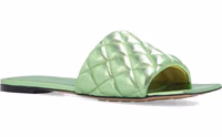 Bicolor Calfskin Flat Sandals 2
