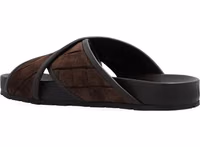 Brown Lamb Leather Flat Sandals 3