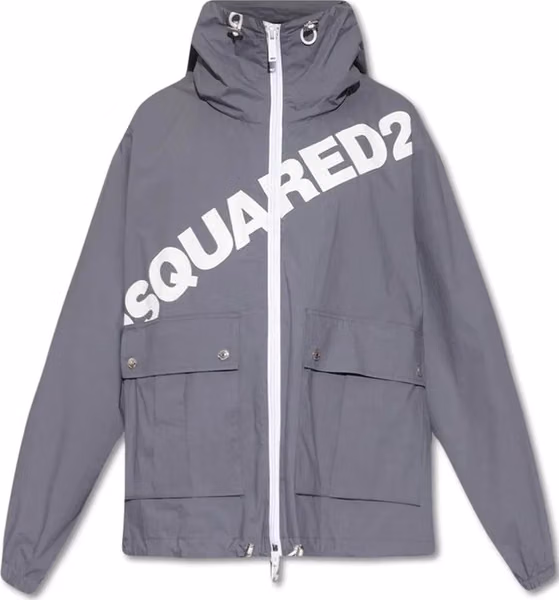 Gray Cotton Shell Jacket