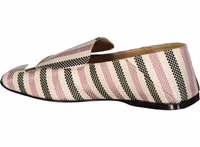 White Fabric Slip-On Loafers 3