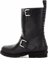 Black Polyester Ankle Boots 3