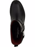 Black Polyester Ankle Boots 4