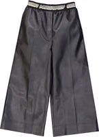 Black Viscose Casual Pants 1