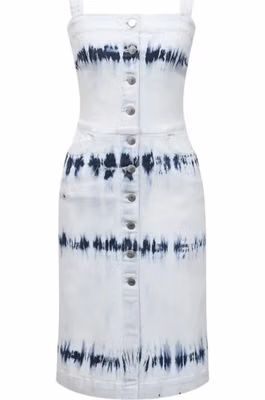 Blue Polyester Casual Dress