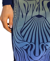 Blue Polyamide Long Skirt 4