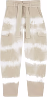 White Cotton Cargo Pants 1