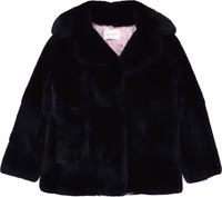 Blue Rabbit Fur Coat 1
