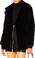 Blue Rabbit Fur Coat 2