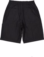 Black Cotton Cargo Shorts 2