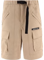 Beige Cotton Cargo Shorts 1