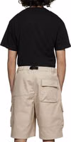 Beige Cotton Cargo Shorts 3