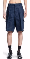 Blue Linen Bermuda Shorts 2
