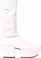 White Polyethylene Lace-Up Boots 1