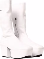 White Polyethylene Lace-Up Boots 2