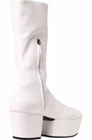 White Polyethylene Lace-Up Boots 3