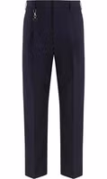 Blue Cotton Casual Pants 1