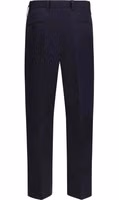 Blue Cotton Casual Pants 2