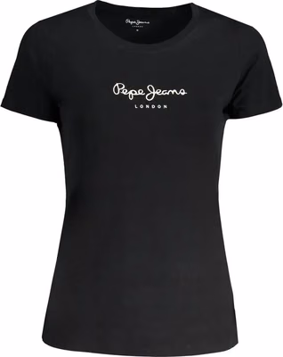 Black Cotton Women's T-Shirt