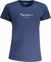 Blue Cotton Women's T-Shirt 1