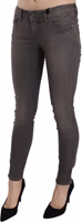 Gray Washed Low Waist Skinny Jeans 4
