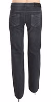 Gray Low Waist Straight Denim Pants Jeans 2