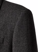 Gray Single Breasted Men Trench Coat Jacket 5