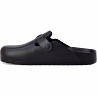 Black Artificial Leather Slippers 2