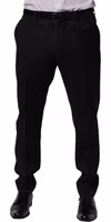 Black Wool Skinny Dress Formal Trouser Pants 1